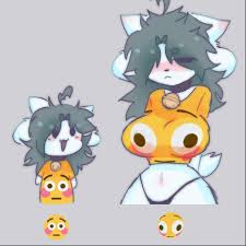 Rule 34 - 2girls :3 Anthro Bell Collar Blush Clothed Emoji Fur Furry Grey  Hair Hair Looking At Viewer Scentedpocky Shirt Temmie (undertale)  Underpants White Fur | 8922916