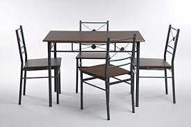 Coavas 5pcs Dining Set Table And 4 Chairs Home Kitchen Modern Furniture Dining Chairs Fabric Dining Chairs Small Kitchen Decor