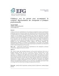 Au fond de la salle, dans l'embrasure de la fenêtre, il y avait une femme debout contre la vitre. Pdf Collaborer Avec Les Parents Pour Accompagner La Scolarite Representations Des Enseignants Et Pratiques Professionnelles