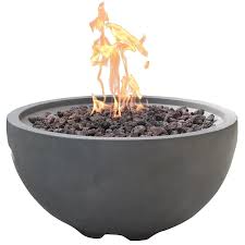 Elementi Modeno Nantucket Outdoor Fire Pit Natural Gas Table 27 In Round Firepit Table Concrete High Floor Clearance Patio Heater Electronic Ignition Backyard In 2020 Natural Gas Fire Pit Fire Pit Gas Firepit
