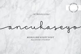 Brush script mt.ttf font from category b. Ancukaseyo Monoline Script Font Befonts Com