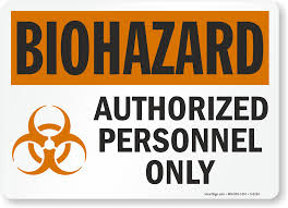 This authorized only restricted area sign has official osha headers for safety protocol and compliance. Authorized Personnel Only Osha Biohazard Sign
