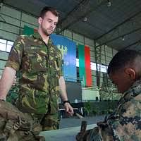 Spc. Edward Churbe, a San Antonio native, now a generator