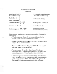 An ideal gas is contained in a cylinder with a volume of 5.0 x 102 ml at a temperature of 30 oc and a pressure of 710 torr. Gas Laws Worksheet New Pdf Document