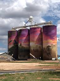 Silo Art At Thallon Qld Siloart Outbackqld Seeaustralia Street Art Building Art Travel Art