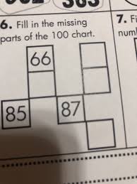 Solved 6 Fill In The Missing Parts Of The 100 Chart Num