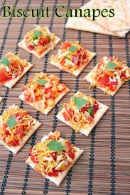 Recipe Of Biscuit Canapes How To Make Biscuit Canapes Canapes Recipes Vegetarian Finger Food Starters Recipes