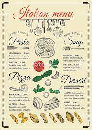Italian Restaurant Menu Template Fresh Menu Italian Restaurant Food Template Placemat Stock Italian Menu Restaurant Menu Template Menu Restaurant