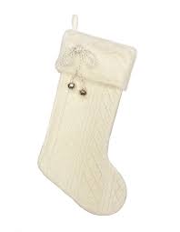 See more ideas about christmas stockings, stockings, knitted christmas stockings. 45cm White Knit Faux Fur Cuff Stocking