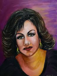 My grandson Nico with acrylics