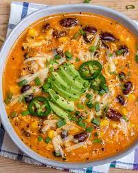 Use up leftovers in a healthy and filling chicken salad. The Best Creamy Chicken Enchilada Soup Healthy Fitness Meals