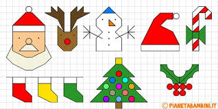 Cornicette Di Natale A Quadretti Da Disegnare E Colorare Disegno Su Quaderno Progetti Artistici Per Bambini Bambini Di Natale