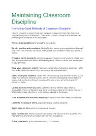 Doc) Maintaining Classroom Discipline Promoting Good Methods Of Classroom  Discipline | Arul Kumar - Academia.edu