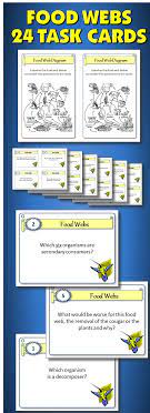 Food Webs Task Cards Food Web Science Lessons Teaching Science