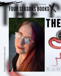 Just picked up my copy of THE CUT by @cj_dots at @fourseasonsbooks Come  join us for CJ's virtual discussion with the Horror Haven book club
