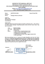 Surat undangan resmi merupakan surat undangan yang dibuat oleh instansi atau perusahaan untuk kegiatan yang membuat surat undangan tidaklah sulit karena format penulisannya sama dengan membuat surat izin indria rahma sari. Download Surat Undangan Rapat Rt Background Fsmq