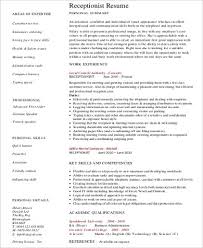 Free 7 Receptionist Resume Objective Templates In Ms Word Pdf