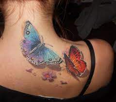 Pin By Jane Butcher On Ink Neck Tattoos Women Butterfly Tattoo On Shoulder 3d Butterfly Tattoo