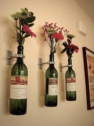 Home Decoration Ideas With Glass Jars Wine Bottle Flowers Wine Bottle Vases Wine Decor