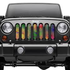 With nine speakers making for a great audio experience. Dirty Acres Jeep Wrangler 2015 1 Pc Multicolor Style Perforated Main Grille