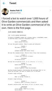 Olive Garden Bot Generated Menu Really Funny Funny Memes Just For Laughs