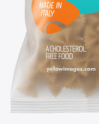 Whole Wheat Farfalle Pasta Frosted Bag Mockup In Bag Sack Mockups On Yellow Images Object Mockups