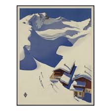 Austria Ski Lodge In The Alps Poster Zazzle Com Vintage Ski Posters Vintage Posters Ski Posters