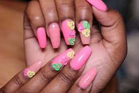 We have glitzy nails, matte designs brilliant pink acrylic nails to try | naildesignsjournal.com. Acrylic Nails Neon Pink Nails W 3d Flowers Longhairprettnails Youtube