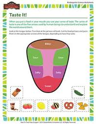 Taste It Free Kindergarten Science Worksheet Worksheets For Kids Kindergarten Science Senses Preschool