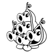 Peas Coloring Page Pea Pod From Plants Vs Zombies Plantas Zombies Plantas Contra Zombis Plantas Versus Zombies