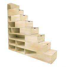 treppenregal 200 cube rangement rangement hauteur meuble escalier