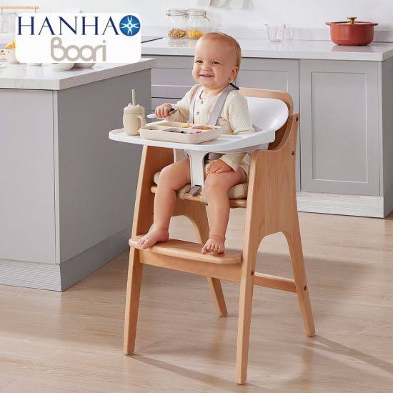 Silla de comer ajustable de madera para bebés Boori, silla convertible para alimentar a niños