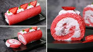 Add powdered sugar and continue beating until stiff peaks form. Strawberry Swiss Roll Cake Recipe Yummy Youtube