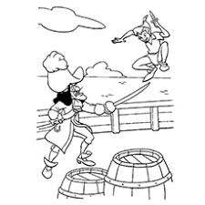 Captain hook ship in peter pan coloring page : Peter Pan Coloring Pages Free Printables Momjunction
