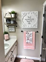 The pink expands in some accessories such as the bath mat, utensil and flowers. Pink Gold Pink Bathroom Decor Novocom Top