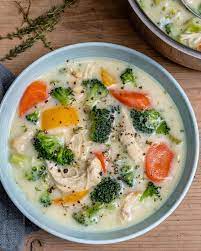 If you have a ton left over, pour the soup in some mason jars to store in the deep freezer. Creamy Chicken Broccoli Soup Recipe Healthy Fitness Meals