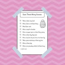 Think outside the basket this easter when planning your celebration. List Of 10 Easter Themed Writing Activities Petal Resources