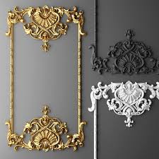 Baroque Frame Stucco 3d Model Max C4d Obj 3ds Fbx Lwo Stl 3dexport Com By Deckorator Decoracion Barroca Esculturas De Pared Disenos De Espejos