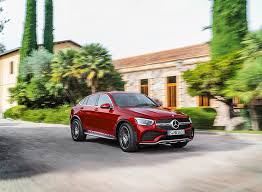 2020 Mercedes Benz Glc Coupe Dynamically Drops Its Roofline Rearwards Mercedes Benz Glc Coupe Mercedes Benz Glc Mercedes Benz