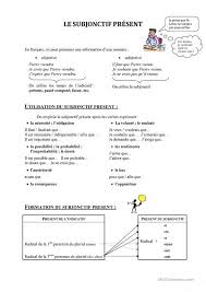 Le Subjonctif Present Francais Fle Fiches Pedagogiques Le Subjonctif Subjonctif Present French Expressions
