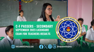 C-F Passers Secondary: September 2023 LET Result