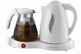 Russell Hobbs Rhtt8w 123liter Electric Kettle With Glass Carafe And Tea Tray Amazon Best Buy Classykettl Tea Tray Electric Tea Kettle Electric Kettle