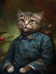 See more ideas about cats, cat art, cat painting. Cat Wearing An Uniform Art Cat Portraits Pet Portraits Cat Art