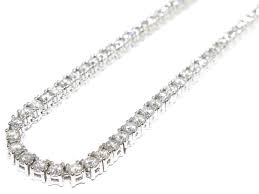 30 Ct Round Diamond Tennis Chain 14k White Gold Milon Luxury Jewelry