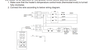 Colors, terminals, functions, voltage path! External Double Pole Thermostat To 7500 Watt Forced Air Heater Home Improvement Stack Exchange