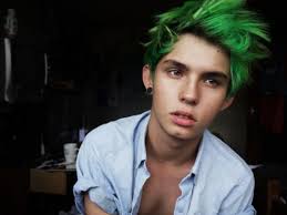 Black And Neon Green Hair Copy His Color By Mixing Manic Panic Venus Envy With Neon Electric Lizard Neon Green Hair Boys Colored Hair Dark Green Hair