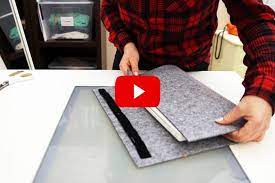 Das ist natürlich nicht alles, was man aus dem filz machen kann. Laptop Tasche Tablet Hulle Aus Filz Nahen Ganz Einfache Filzhulle