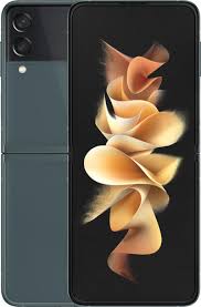 The phone fully unfolds and then shifts to another galaxy z flip 5g in flex mode with a man's face onscreen. Tgeciau7rrfeym