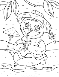 Download 30 Very Cute Sloth Colouring Pages A Planner Life