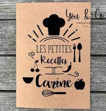 carnet de recettes personnalisable carnet de recette album de recette cahier de recette